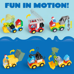 JOYIN 80Pcs Toddlers Car Building Blocks Set: builds fine motor skills and cognitive thinking