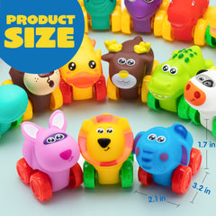 JOYIN Animal Cars soft rubber material for squeezable baby play