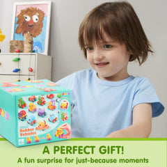 JOYIN t-rex rubber car inspires imaginative dinosaur play during playtime.