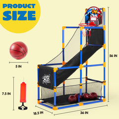 JOYIN arcade basketball set net in place for fast hoops