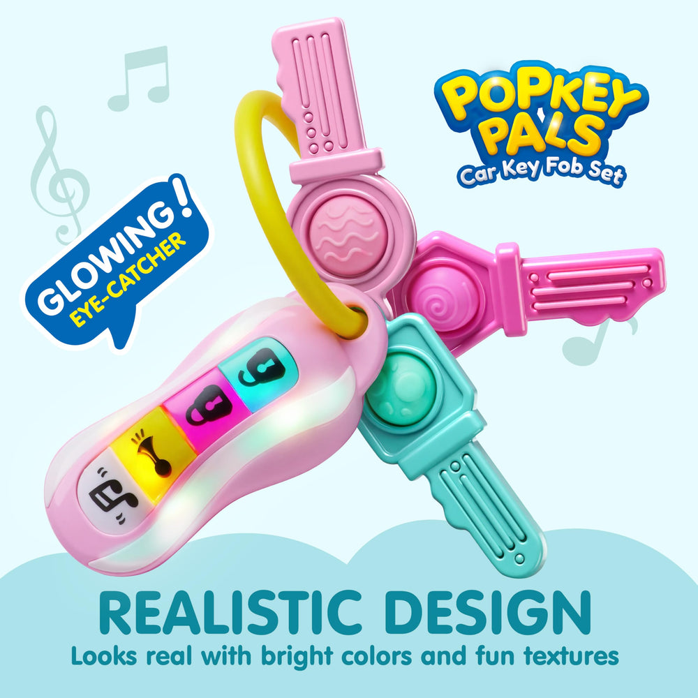 JOYIN teether features light-up keys for visual stimulation during travel