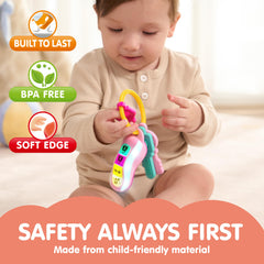 JOYIN toy keys teether offers safe play with durable ABS and bite-friendly silicone