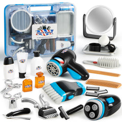 JOYIN Barber Shop pretend kit shaver for kids, safe grooming play and imaginative role play.