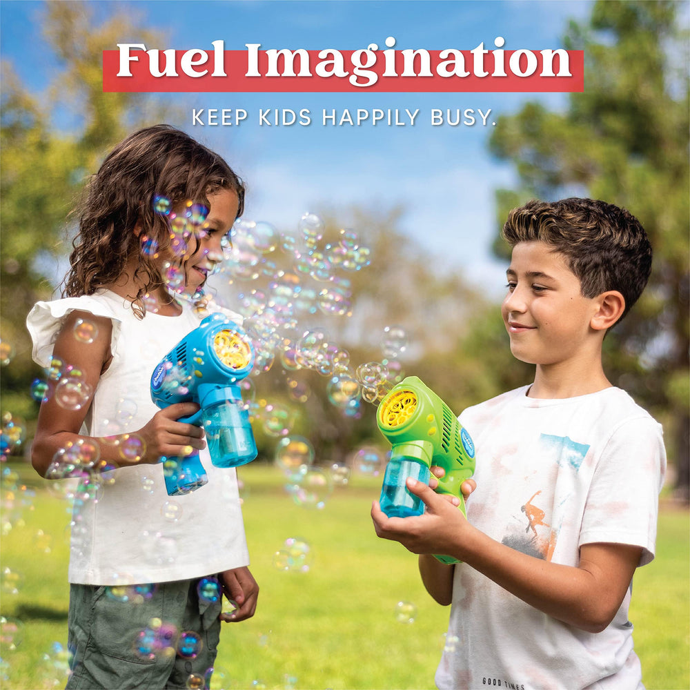 JOYIN battery-powered bubble toy delivers smooth bursts for active outdoor fun