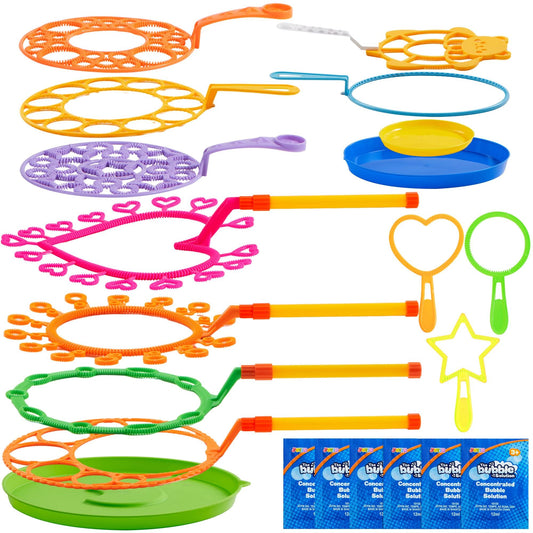 JOYIN big bubble wands with tray for giant outdoor bubbles and family fun