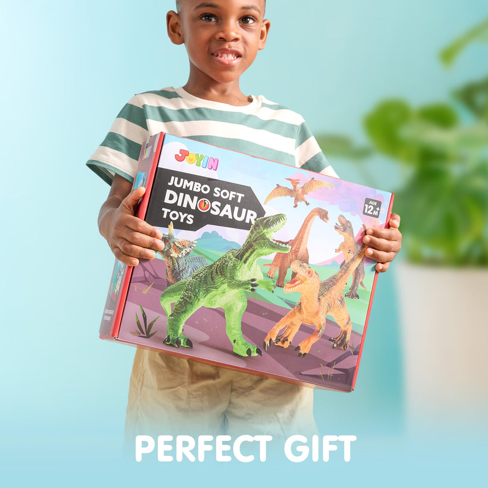 JOYIN big dinosaur toys Educational book cover accompanies hands-on learning.