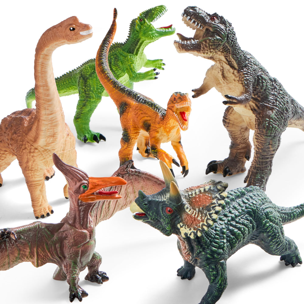 JOYIN big dinosaur toys Set packaging highlights the six jumbo figures.