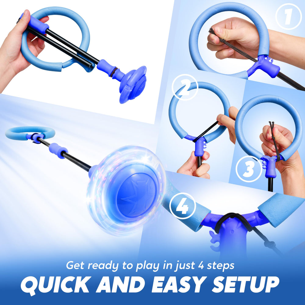 JOYIN blue ankle skip ball foot loop provides comfortable fit.