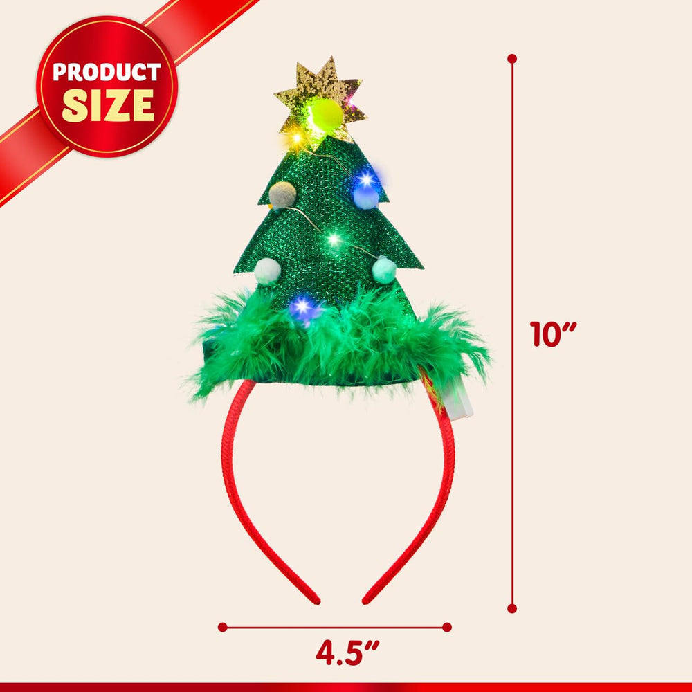 JOYIN bright LEDs on headbands create a striking holiday look.