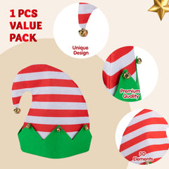JOYIN solid green and red elf hat adds whimsy to costumes