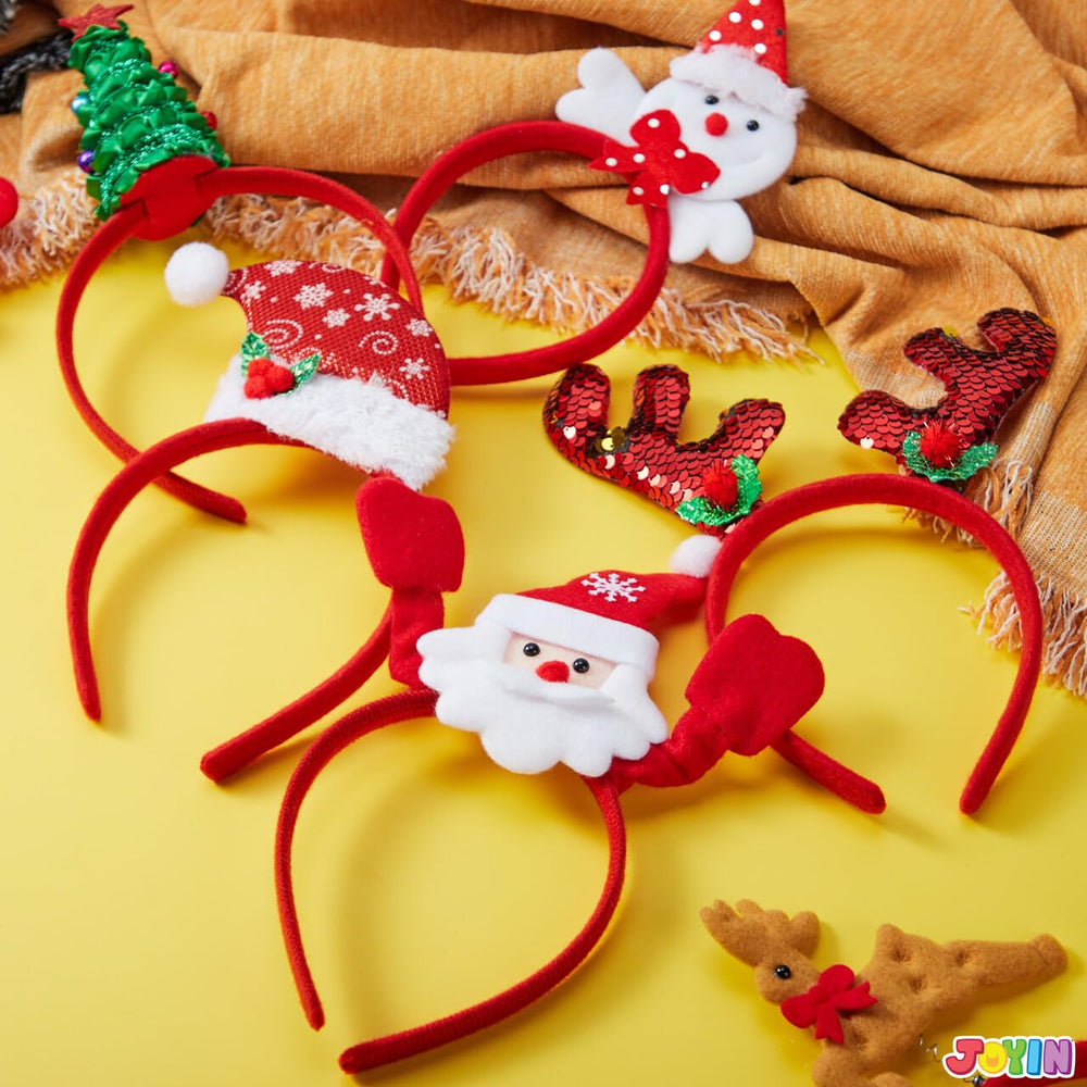 JOYIN Christmas headbands snowflake motif for winter fun