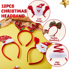 JOYIN Springy Santa hat headband, flexible fit for comfortable all-day wear.