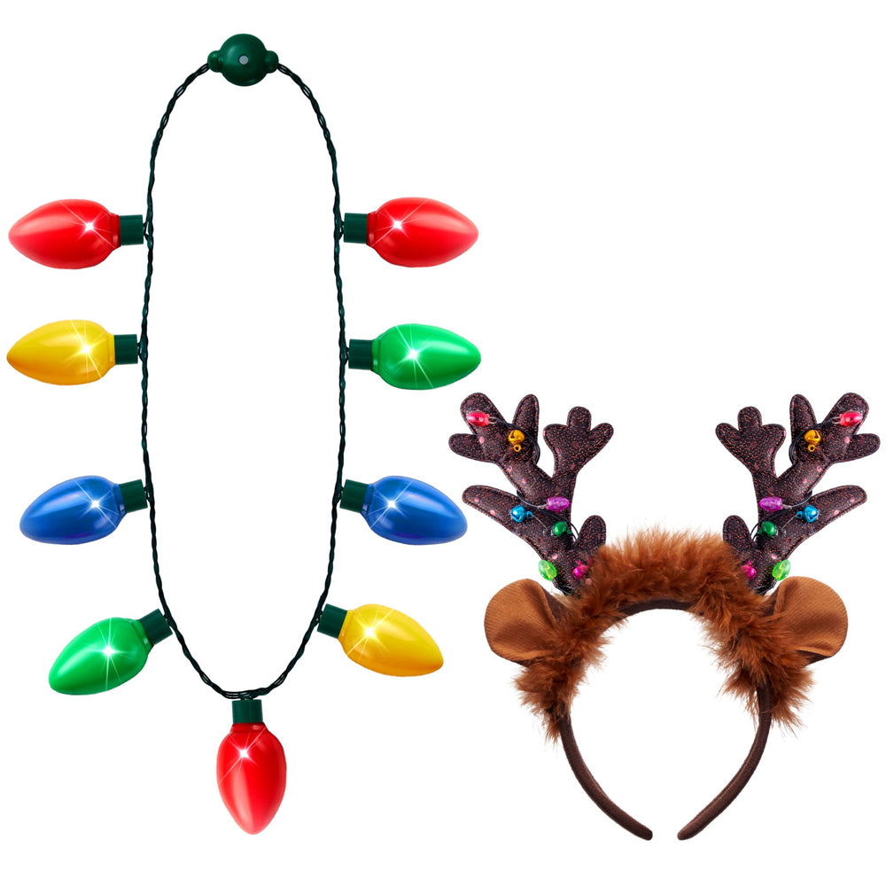 JOYIN Christmas LED necklace showing 9 bulbs for bright festive flair
