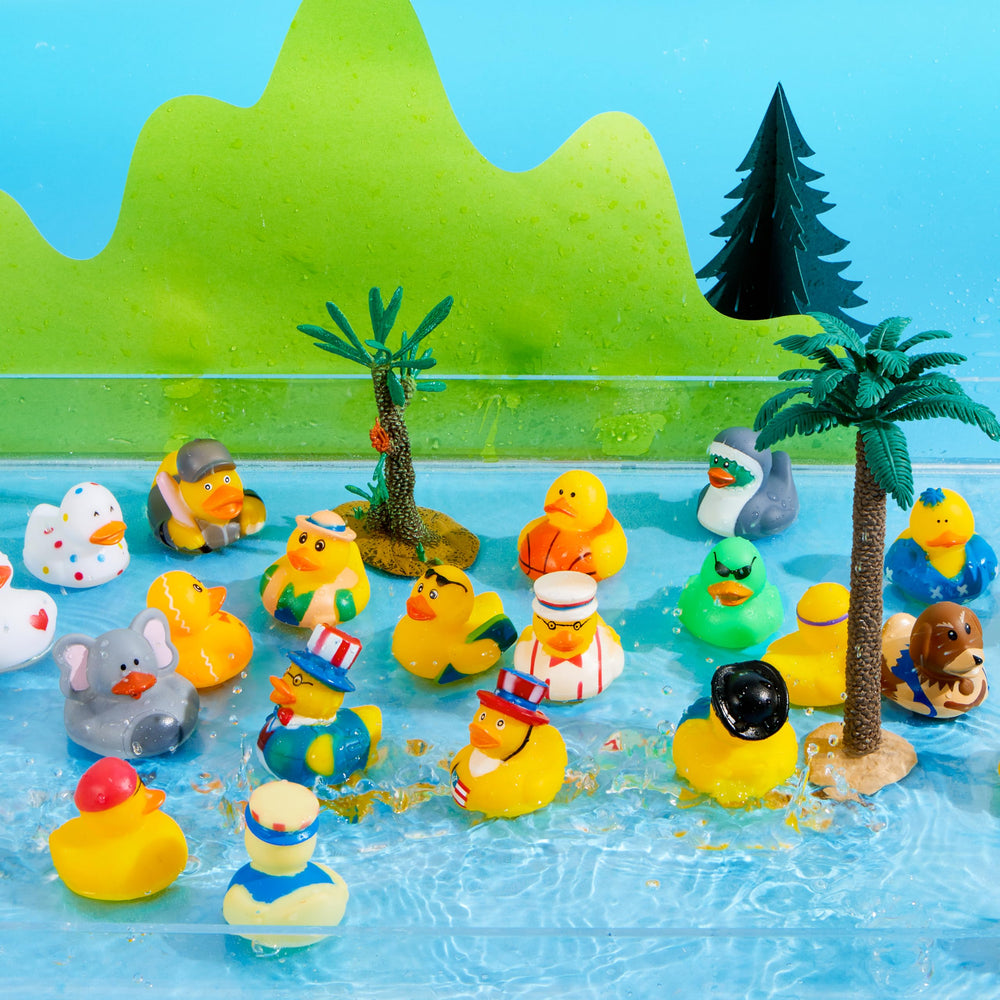JOYIN ducks laid out to dry after washing demonstrating simple care and hygiene