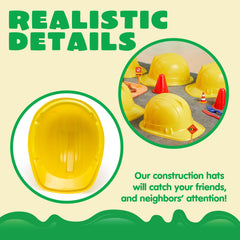 JOYIN construction hat yellow close-up highlighting durable lightweight plastic material