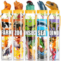 JOYIN container with animal figures for imaginative play and sorting practice.