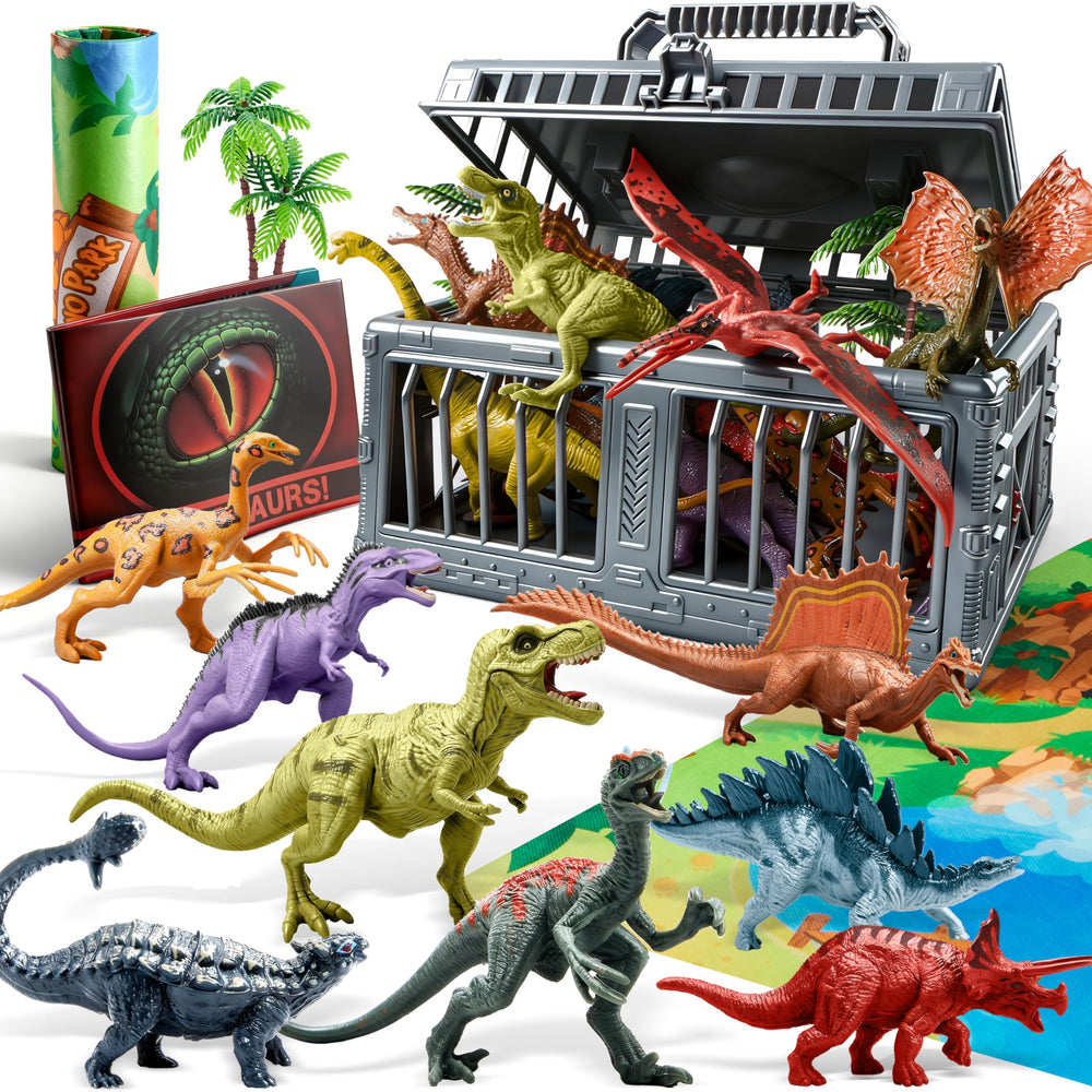 JOYIN dinosaur cage storage container keeps toys organized and ready for play.