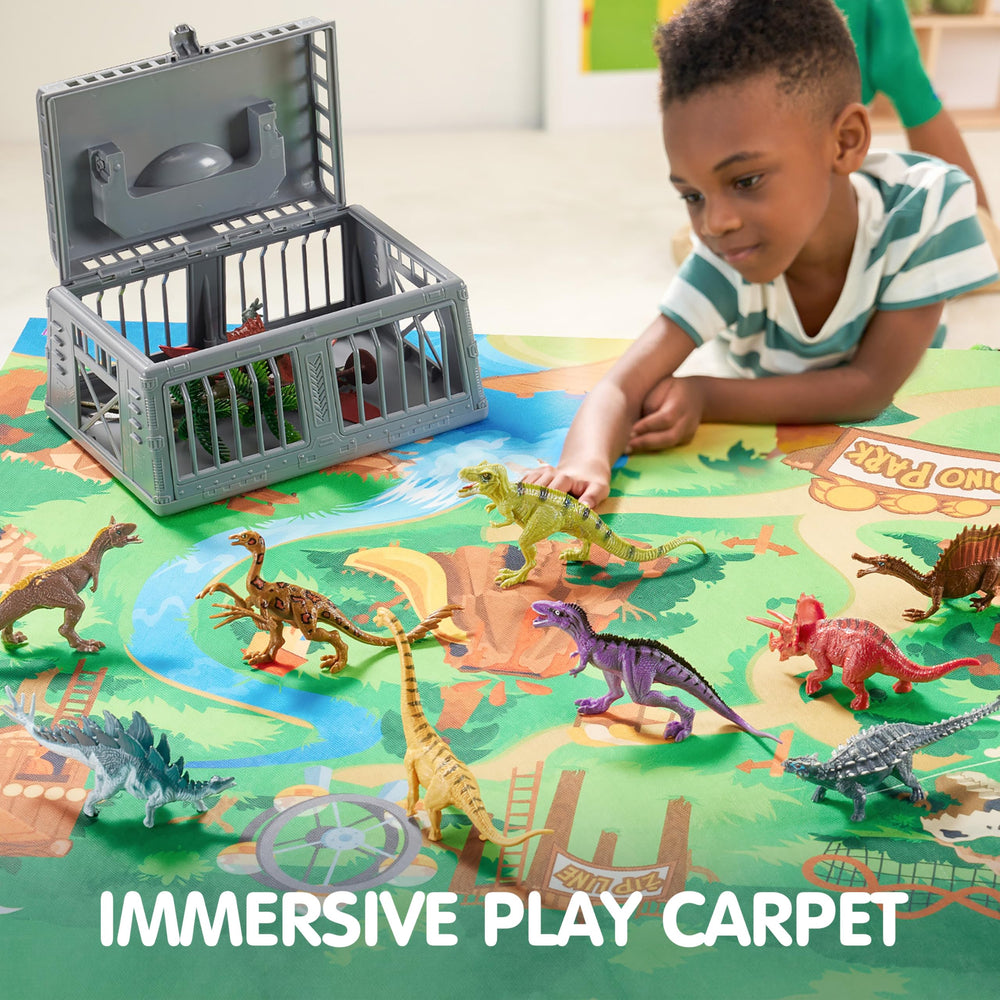 JOYIN dinosaur play mat creates a realistic world for imaginative adventures.