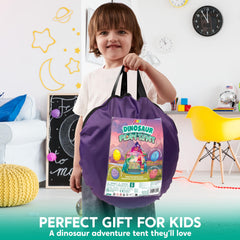 JOYIN dinosaur play tent spacious interior accommodates multiple kids for collaborative play.