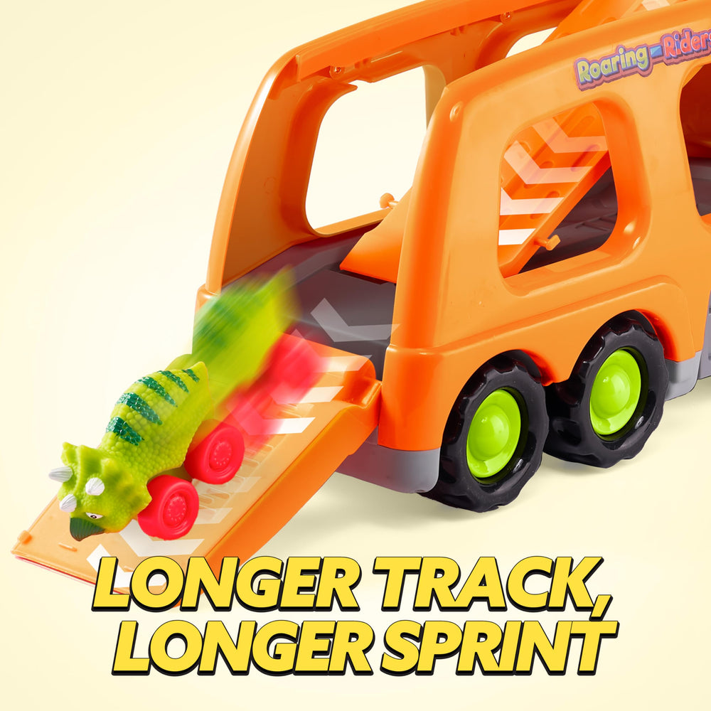 JOYIN Dinosaur Truck head features interactive sounds and LED lights for immersion