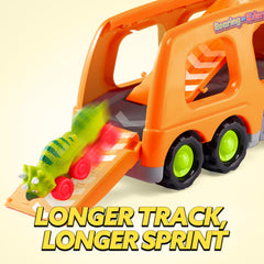 JOYIN Dinosaur Truck head features interactive sounds and LED lights for immersion