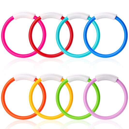 JOYIN Dive Rings eight-pack colorfully designed for easy underwater spotting during pool games