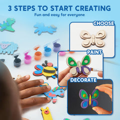 JOYIN instruction sheet guides kids through simple magnet art.