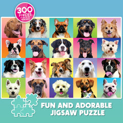 JOYIN dog puzzle pieces spread for easy placement and dexterity