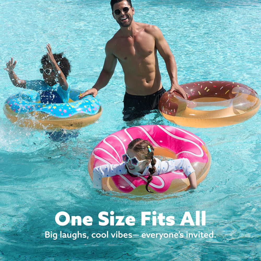 JOYIN Donut Pool Float Sparkle Mint with glitter core for bright summer vibes.