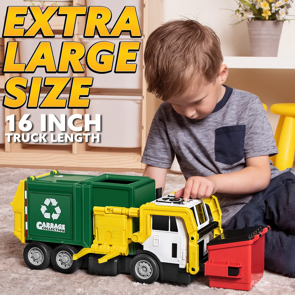 JOYIN dumpster container and color trash bins support sorting play.