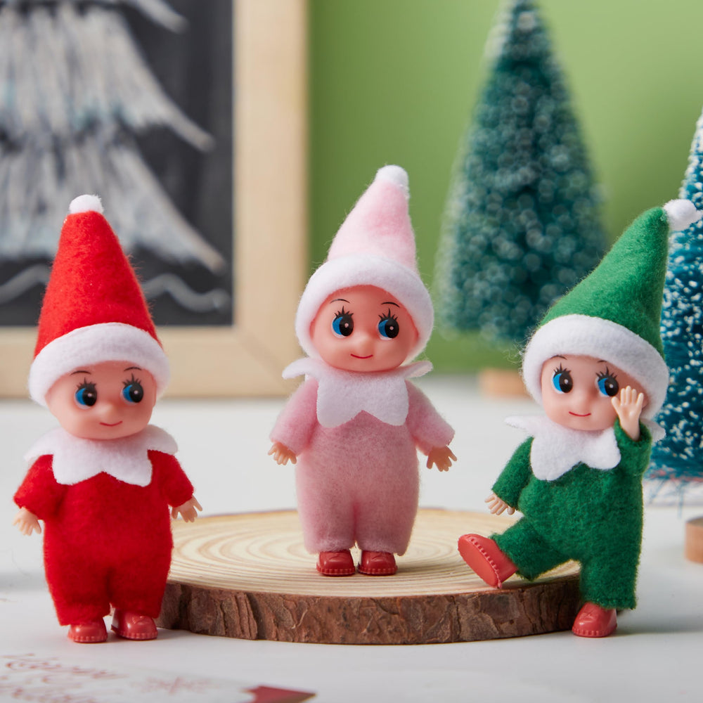 JOYIN elf doll decorating a cozy Christmas room