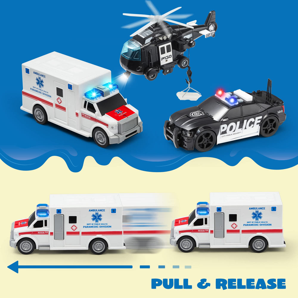 JOYIN emergency vehicle playset creates complete rescue scene experiences
