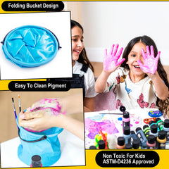 JOYIN paints suitable for finger painting on wood, chalkboard, and canvas explorations.