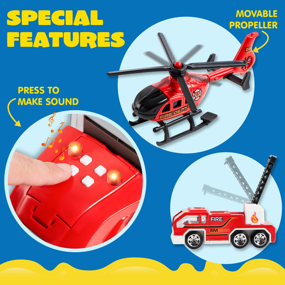 JOYIN fire-pickup-truck toy with lights inspires action-packed pretend emergencies
