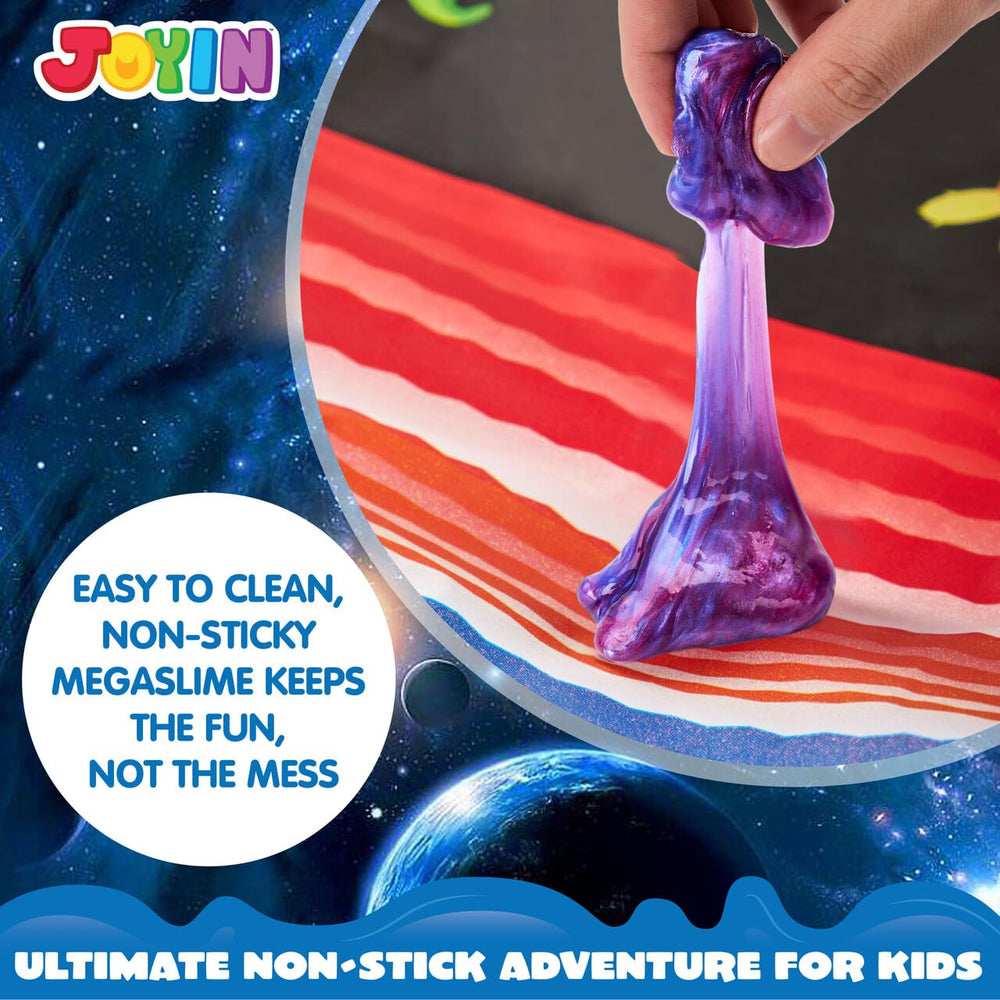 JOYIN slime ball squeeze close-up demonstrating stretchy texture for stress relief.