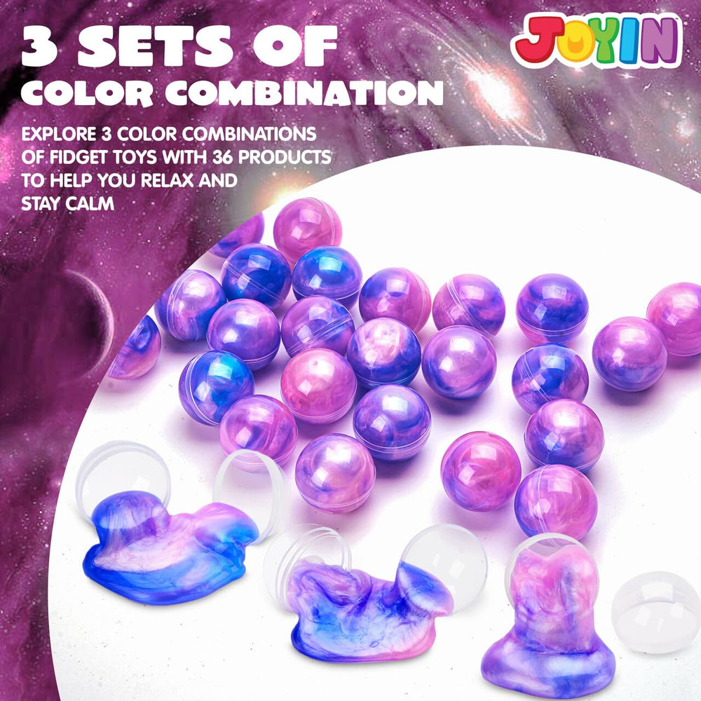 JOYIN galaxy slime ball teal-lavender group for stretchy, safe fun