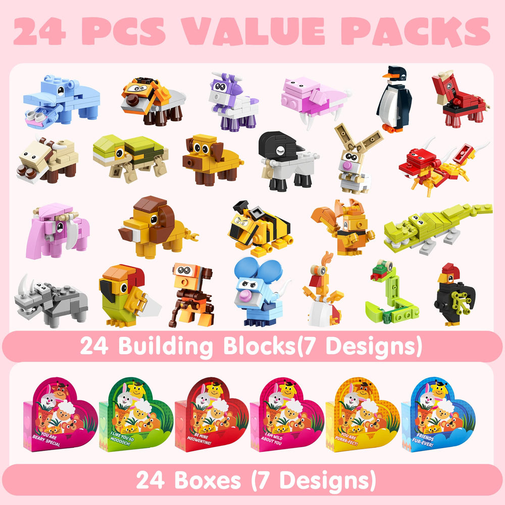 JOYIN heart-shaped box with animal blocks highlighting a festive interactive play option