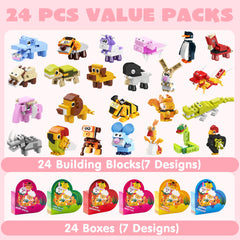 JOYIN heart-shaped box with animal blocks highlighting a festive interactive play option