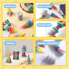JOYIN impossible cone fidget pyramids front view for mesmerizing motion