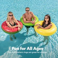 JOYIN inflatable swim tube raft in bright colors for family pool time