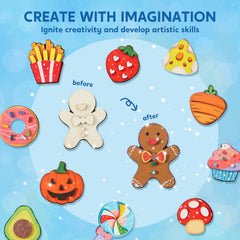 JOYIN instruction sheet included guides little artists through painting steps.
