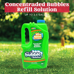 JOYIN kids blowing bubbles with green solution for joyful summer fun.