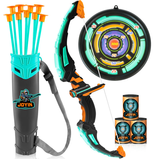 JOYIN kids bow and arrow set wide shot for active indoor and outdoor play