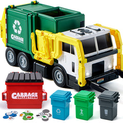 JOYIN large friction-powered garbage truck front dump for imaginative play and motor skills.