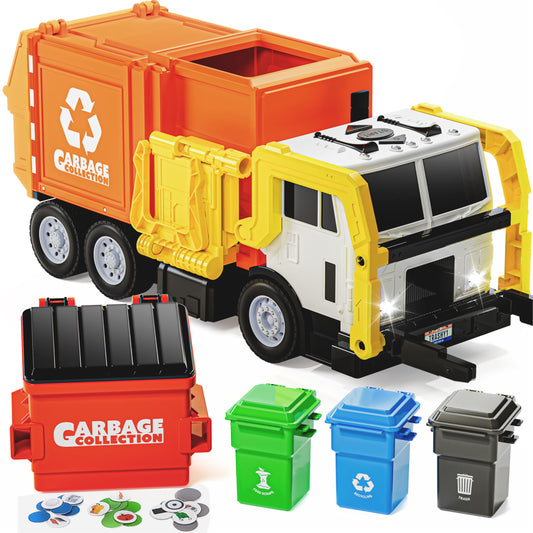 JOYIN garbage truck front-dumper in action for interactive play