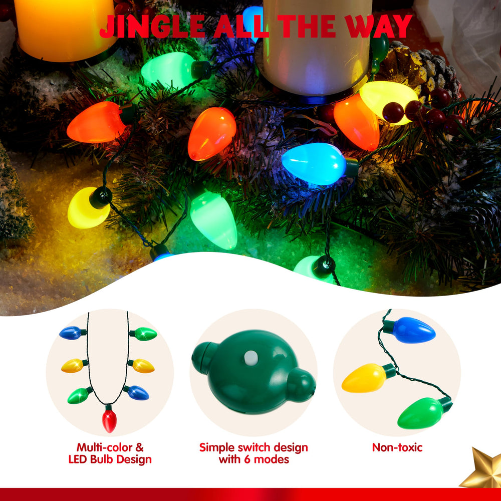 JOYIN necklace displaying six lighting modes for mood customization.
