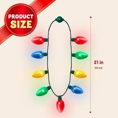 JOYIN wearable LED necklace on a festive outfit for holidays.
