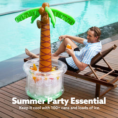 JOYIN luau-themed decor adding tropical vibes to pool parties.