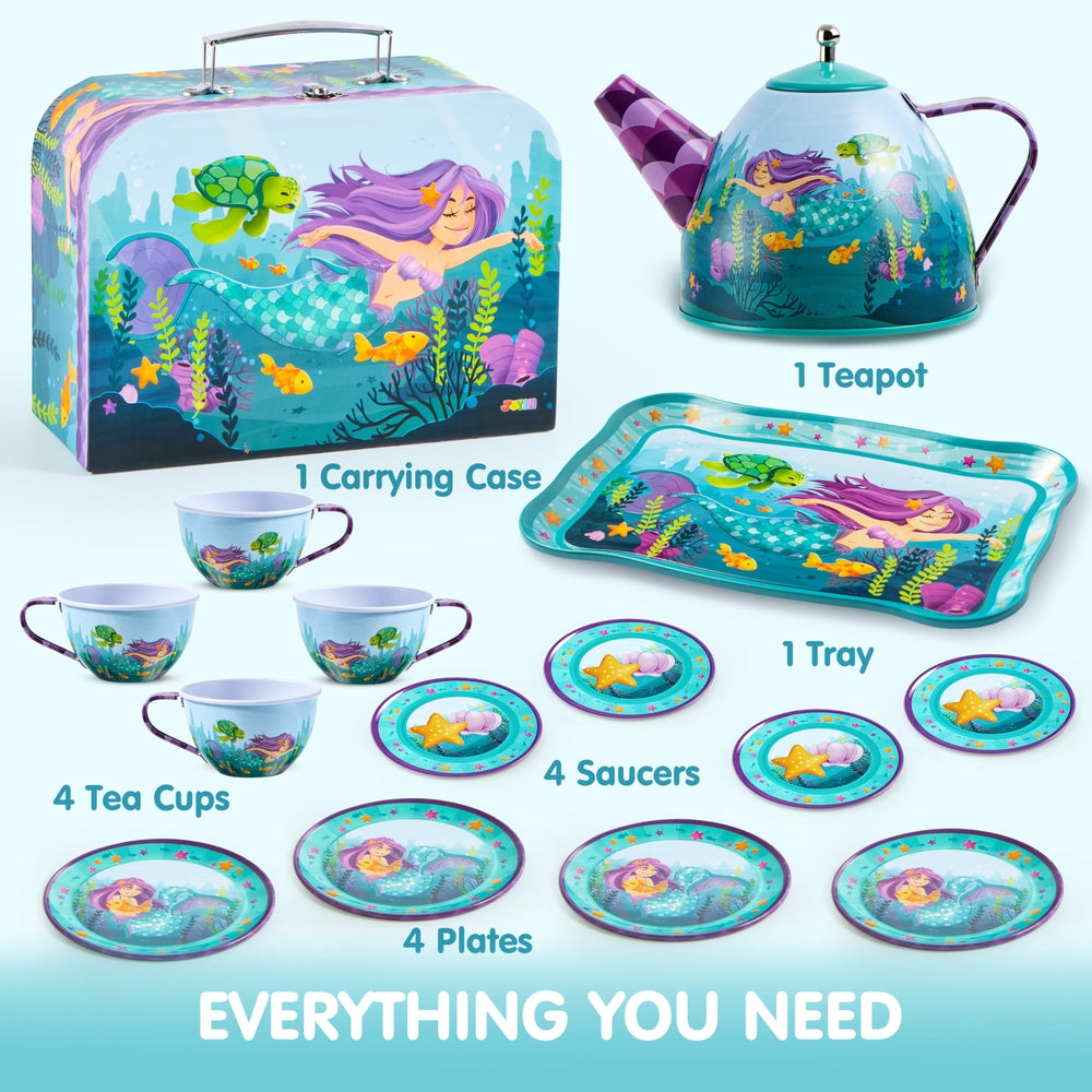 JOYIN Mermaid Tea Party Cups shown for sharing pretend tea time