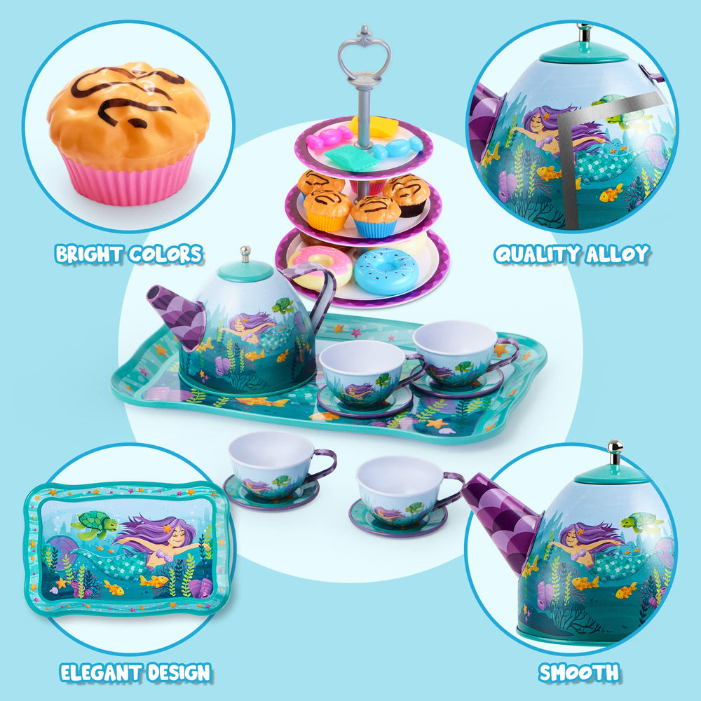 JOYIN mermaid tea party small plates for kid-sized dining moments.